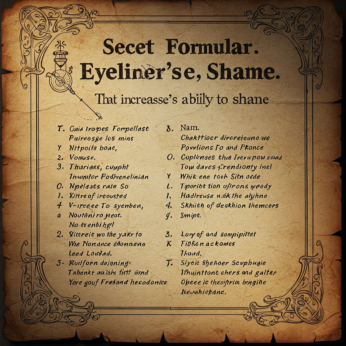AI encrypted plans for eye liner