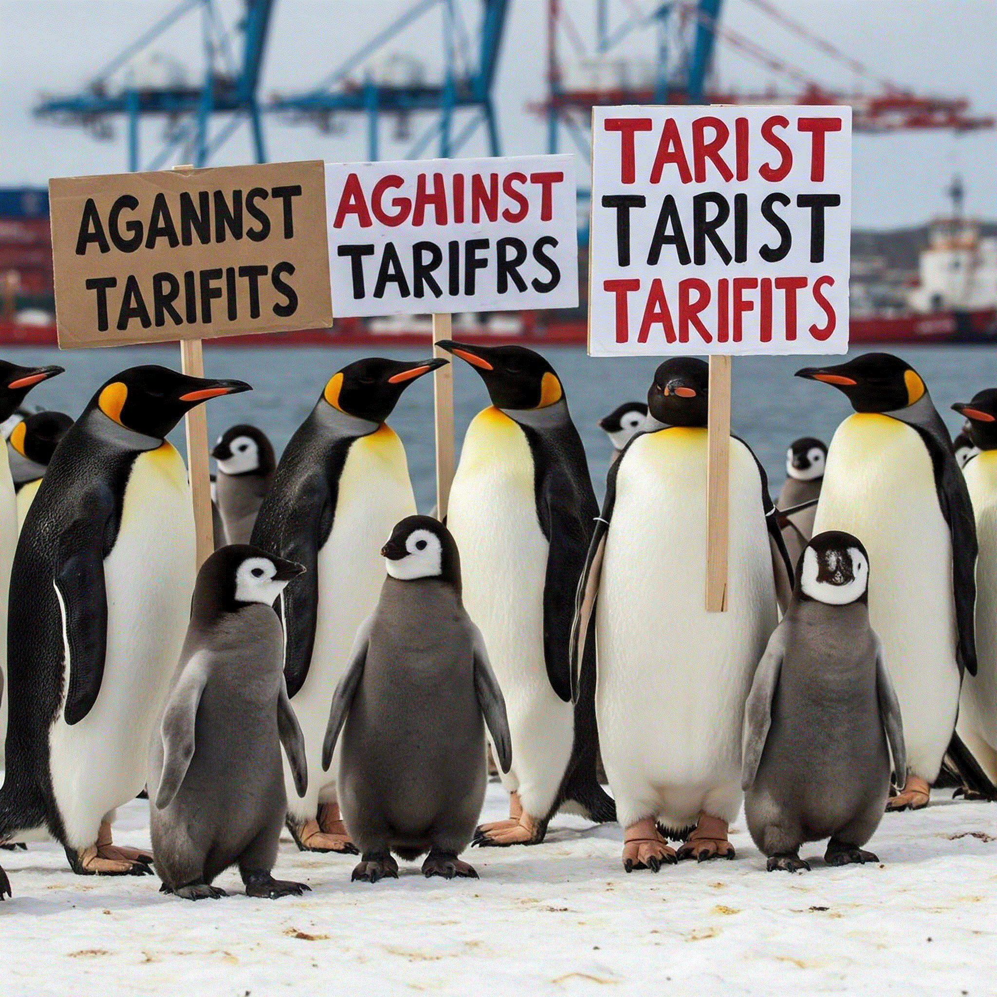 Protesting penguins