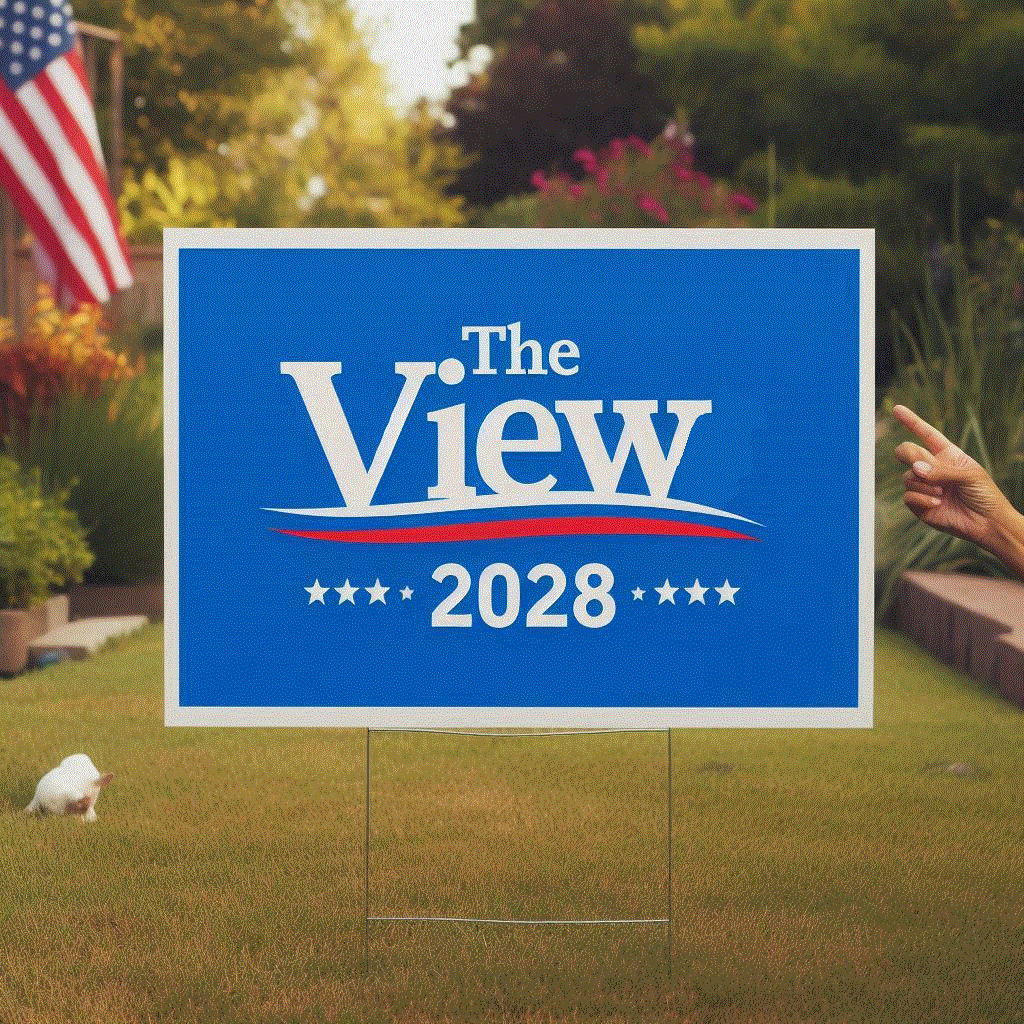 Campaign sign on a lawn